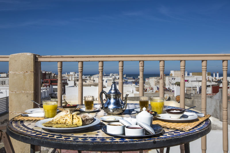 VILLA GARANCE ESSAOUIRA petit déjeuner terrasse vue mer